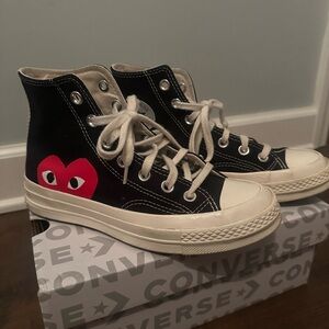 Converse Black and White High-Top Sneakers with Classic Design